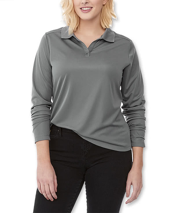Elevate Women's Mori Snag Resistant Long Sleeve Performance Polo