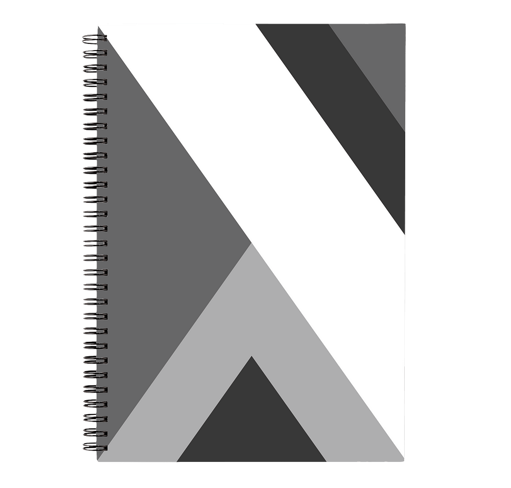 Abstract Linear JournalBooks ® Spiral Notebook-default