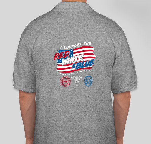 America's 911 Foundation's Support your First Responders shirt. Fundraiser - unisex shirt design - back