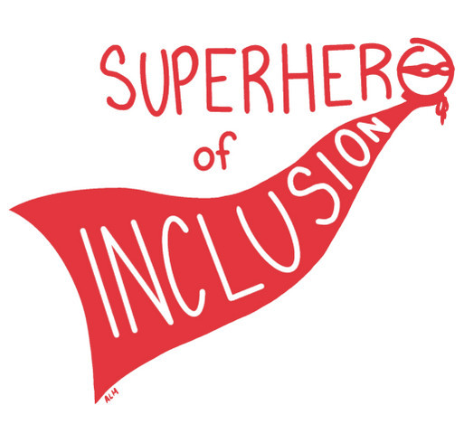 BE A SUPERHERO of INCLUSION! Help put SUPERBRADY in every elementary school library! shirt design - zoomed