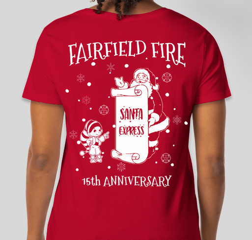 Fairfield Firefighters Charitable - Santa Express Fundraiser - unisex shirt design - back