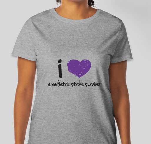 2014 Pediatric Stroke Awareness "I Love" shirt from CHASA Fundraiser - unisex shirt design - front