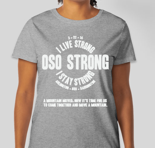 Supporting Arlington, Oso and Darrington Mudslide Relief Recovery Fund Fundraiser - unisex shirt design - front