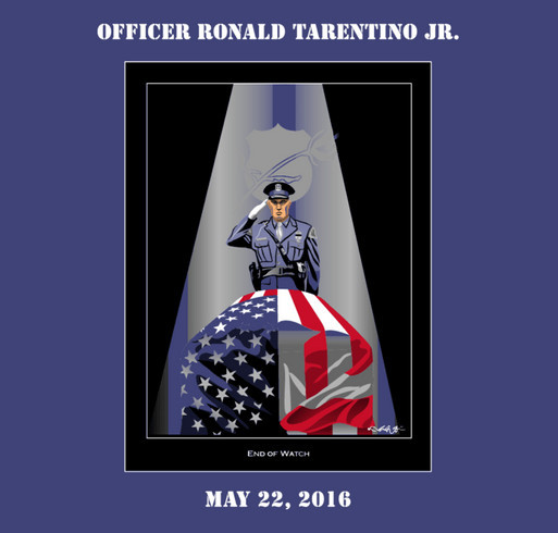 Officer Tarentino Memorial Fund shirt design - zoomed