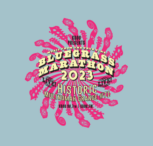 Bluegrass Marathon 2023 Live at the Grange Limited Edition T-Shirt shirt design - zoomed