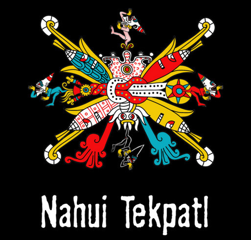 Celebrate Mexica New year with a Nahui Tekpatl t-shirt. Celebra el Añ0 Nuevo Mexica con una camisa! shirt design - zoomed