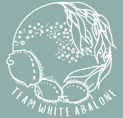 Summer 2026 T-Shirt Fundraiser - Team White Abalone shirt design - zoomed