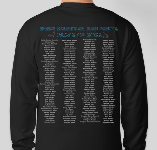 MBHS Class of 2024 Fundraiser - unisex shirt design - back