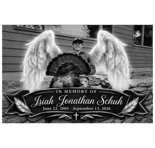 Isiah’s Memorial can Koozie shirt design - zoomed
