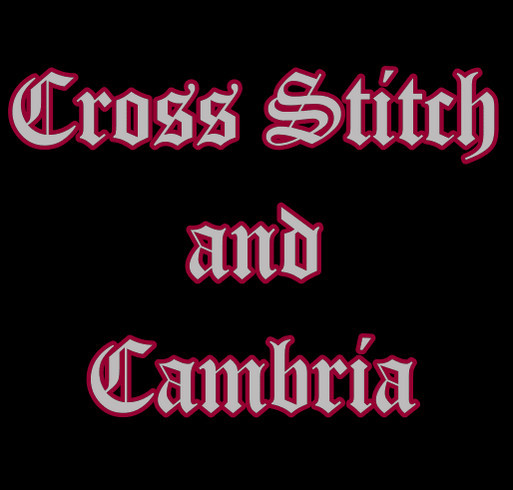 Cross Stitch and Cambria shirt design - zoomed