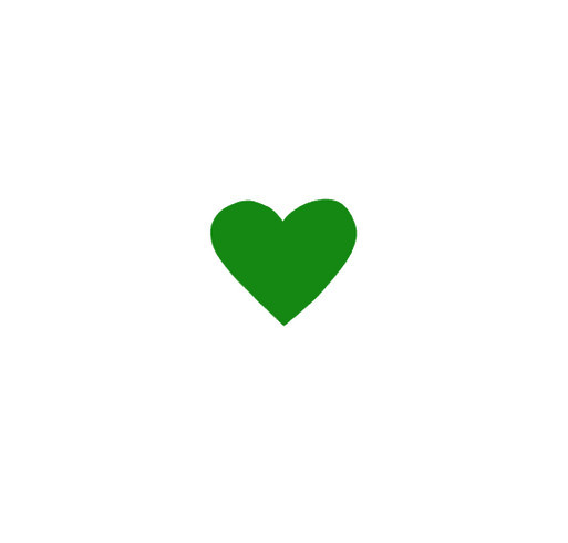 Heart of Green shirt design - zoomed