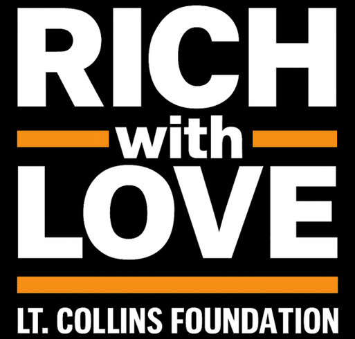 Rich with Love Fundraiser - Black Crewneck Sweatshirt shirt design - zoomed