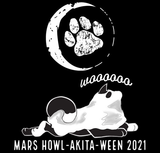 Midwest Akita Rescue Society Howl-Akita-Ween for the Orphans shirt design - zoomed
