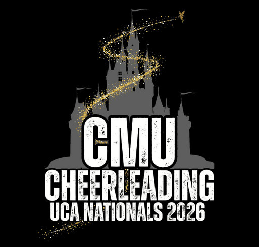 CMU Cheer UCA Nationals Fundraiser shirt design - zoomed