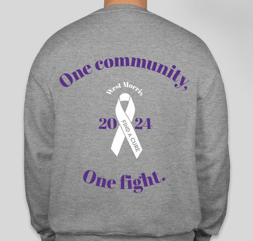 West Morris Relay Sweatshirt/Tshirt Fundraiser Fundraiser - unisex shirt design - back