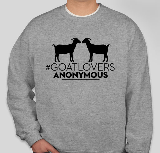 #goatloversanonymous Fundraiser - unisex shirt design - front