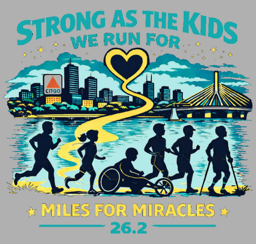 Miles for Miracles Fundraiser shirt design - zoomed