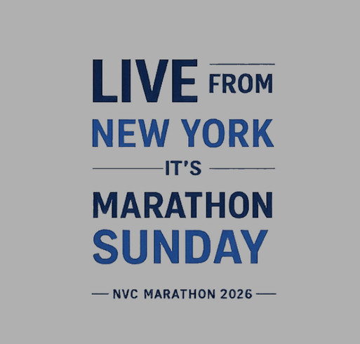 NYC Marathon 2026 shirt design - zoomed