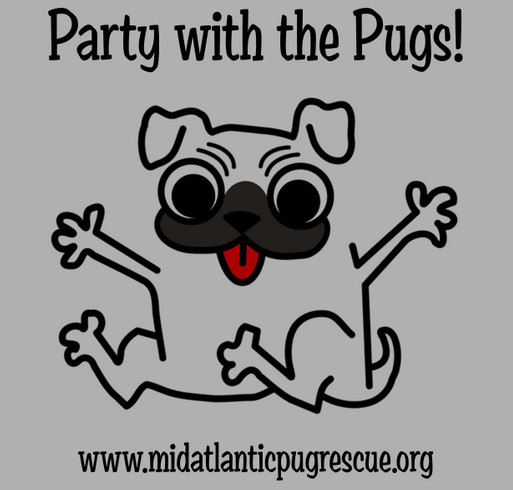 Party with the Pugs! shirt design - zoomed