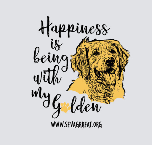 Happiness Is Being With My Golden Retriever shirt design - zoomed