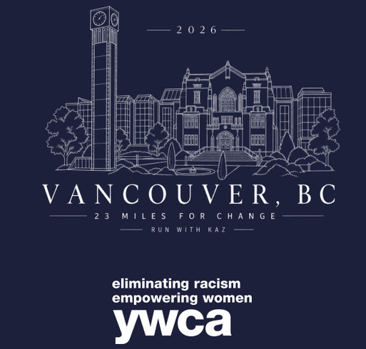 Run With Kaz x YWCA shirt design - zoomed