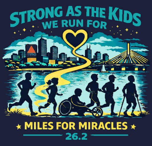 Miles for Miracles Fundraiser shirt design - zoomed