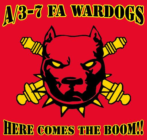 3-7 Alpha Battery Wardogs shirt design - zoomed