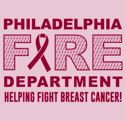 2021 Philadelphia Fire Department Breast Cancer Awareness Fundraiser shirt design - zoomed