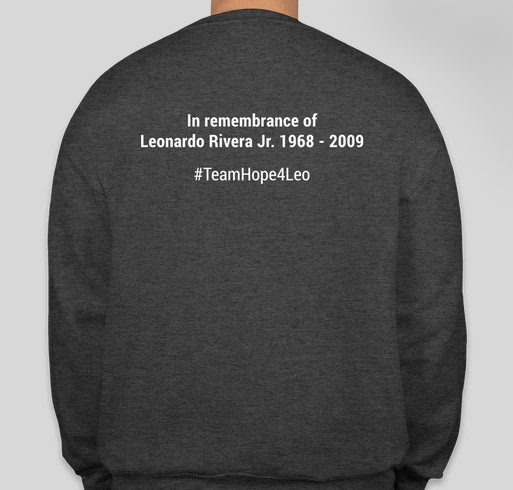 Team Hope4Leo Fundraiser - unisex shirt design - back