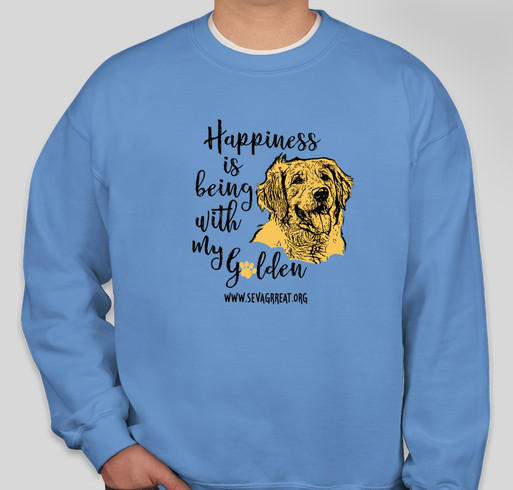 Happiness Is Being With My Golden Retriever Fundraiser - unisex shirt design - front
