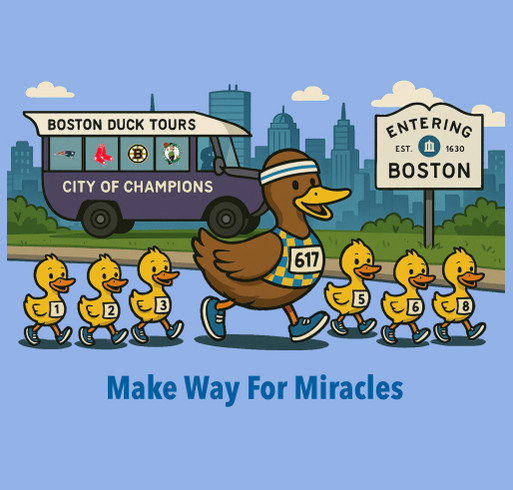 Kelly's Miles for Miracles Boston Children's Hospital Fundrasier shirt design - zoomed