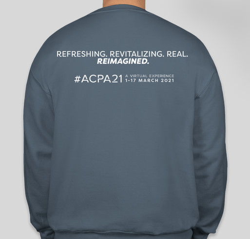 #ACPA21 Crewneck Sweatshirt Fundraiser - unisex shirt design - back