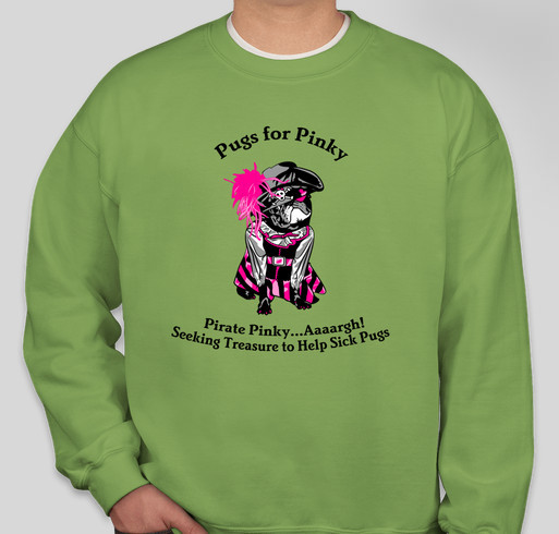 Pirate Pinky Seeking Treasure for PFP Fundraiser - unisex shirt design - front