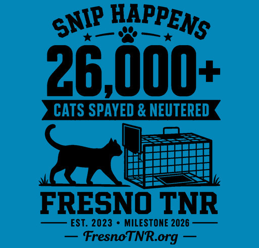 CELEBRATE 26,000 SPAYS AND NEUTERS - BLACK IMAGE shirt design - zoomed