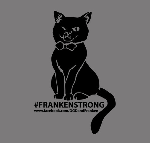 Franken Cat's FELV Fighting Fund! shirt design - zoomed