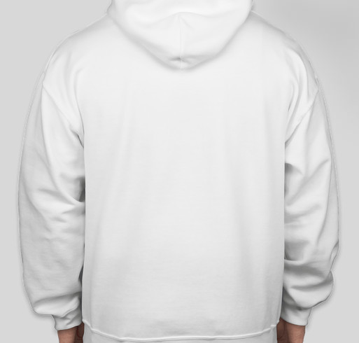 Shortie White Hoodie Fundraiser - unisex shirt design - back