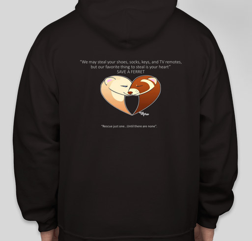 Ferrets Dookin in the USA Rescue Group Fundraiser - unisex shirt design - back