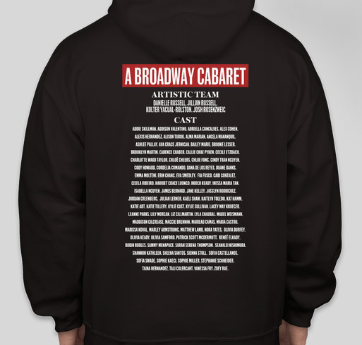 The Virtual Performers- A Broadway Cabaret Merchandise Fundraiser - unisex shirt design - back