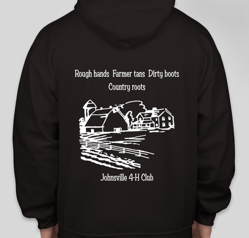 Johnsville 4-H club member shirts Fundraiser - unisex shirt design - back