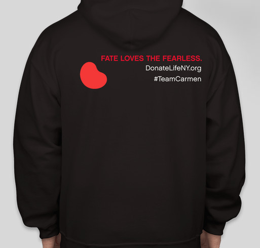 #TeamCarmen Fundraiser - unisex shirt design - back