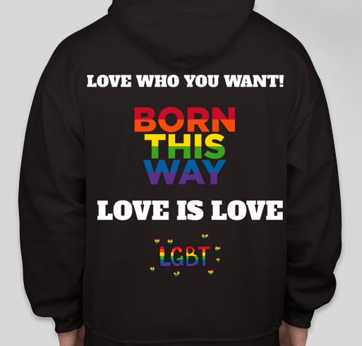 support the gay pride Fundraiser - unisex shirt design - back