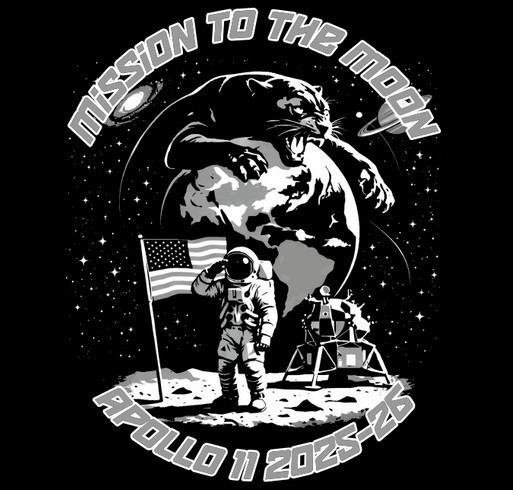 PHS Panther Art 2026 Apollo Mission To The Moon shirt design - zoomed