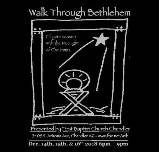 Walk Through Bethlehem 2018 shirt design - zoomed