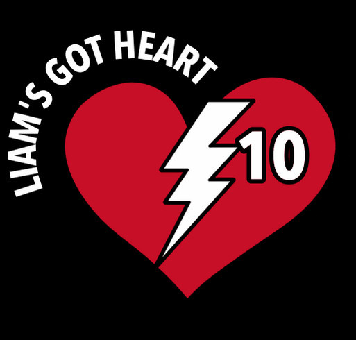 Liam 10th Heart day shirt design - zoomed