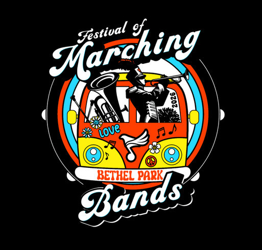 Bethel Park Music Boosters 2026 Festival of Marching Bands shirt design - zoomed