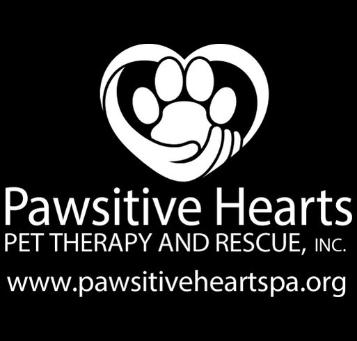 Pawsitive Hearts Logo'd Merchandise Fundraiser shirt design - zoomed