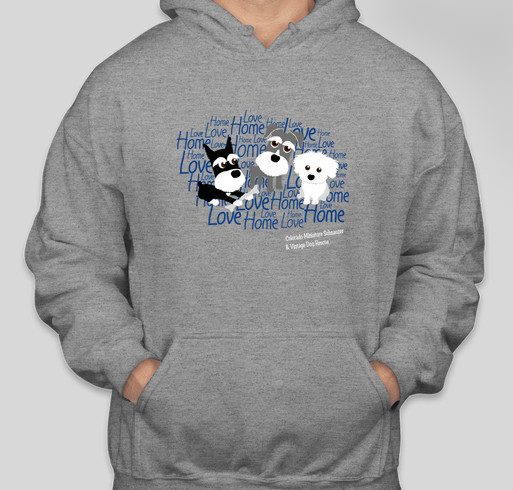 Vintage Dog Rescue - "Love, Home Schnauzers" Apparel Fundraiser - unisex shirt design - front