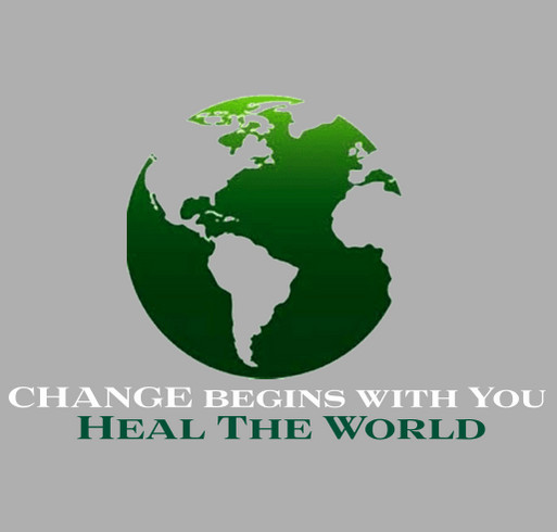 Healing the World with CHANGE shirt design - zoomed