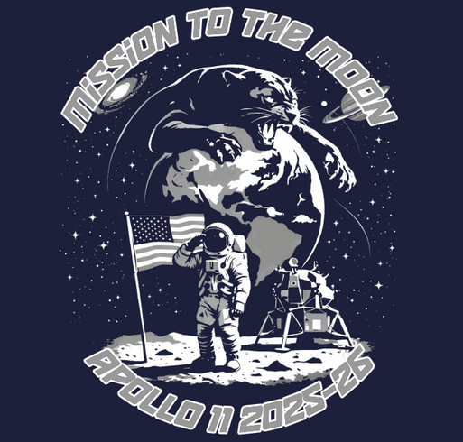 PHS Panther Art 2026 Apollo Mission To The Moon shirt design - zoomed