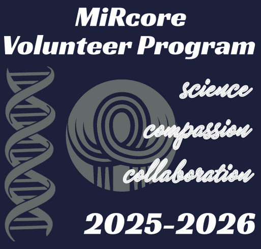 MiRcore Volunteer Program 2025-26 Merch shirt design - zoomed